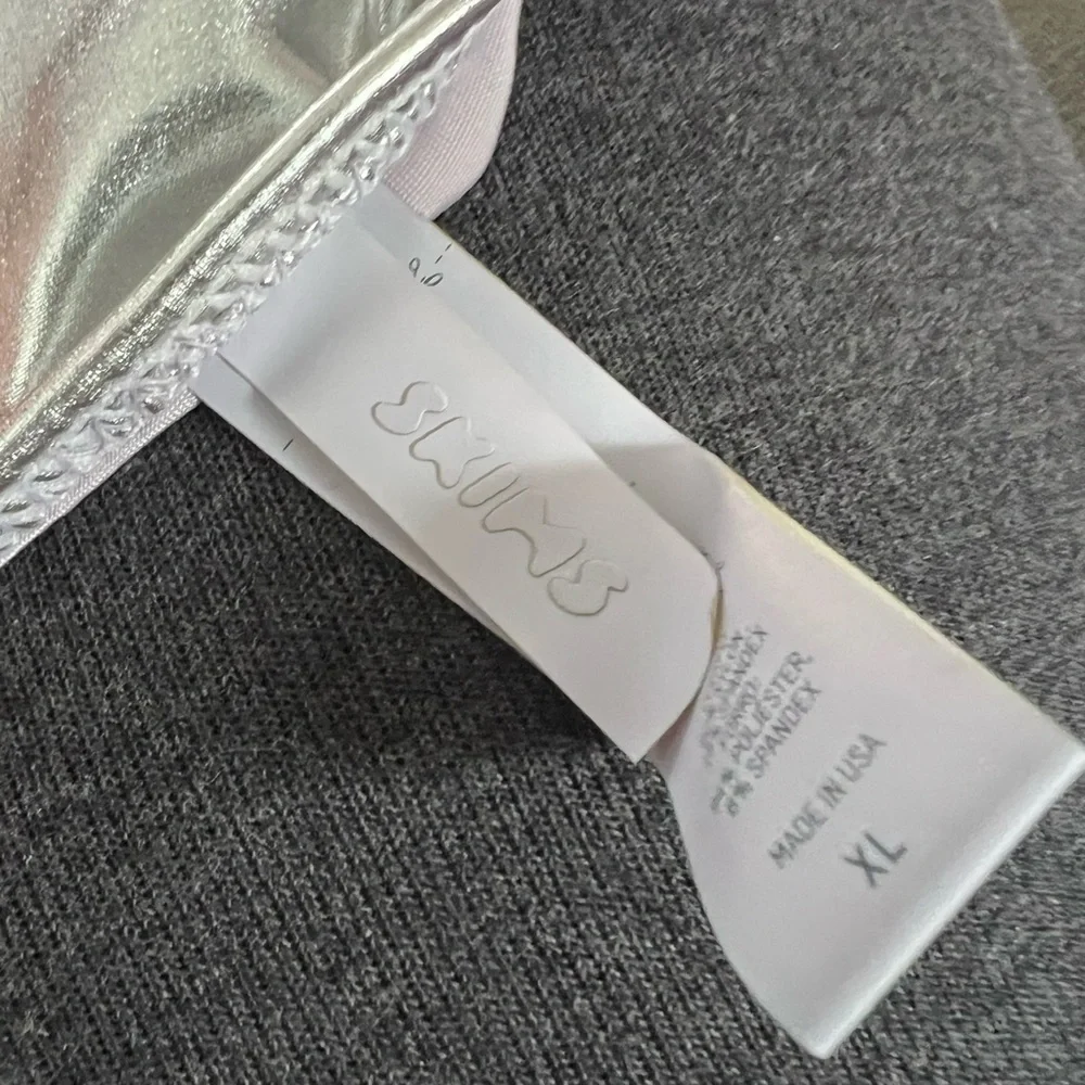 Skims silver metallic bikini‎ set